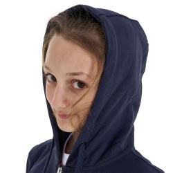 Felpa Bambini Con Cappuccio Zip E Scritta Effetto Spugna