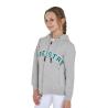 Felpa Bambini Con Cappuccio Zip E Scritta Effetto Spugna
