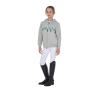Felpa Bambini Con Cappuccio Zip E Scritta Effetto Spugna
