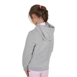 Felpa Bambini Con Cappuccio Zip E Scritta Effetto Spugna