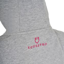 Felpa Bambini Con Cappuccio Zip E Scritta Effetto Spugna