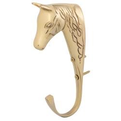 Gancio A Testa Di Cavallo In Ottone Massiccio