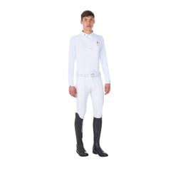 Men's Long-Sleeved Competition Polo Shirt Equestro X Fise