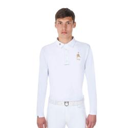 Men's Long-Sleeved Competition Polo Shirt Equestro X Fise