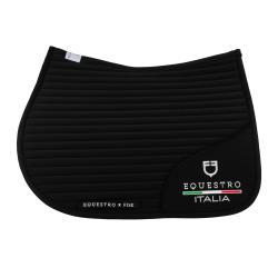 Jumping Saddle Pad With Embroidered Logo Equestro X Fise