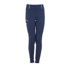 Girls' Slim Fit Full Grip Leggings Equestro X Fise