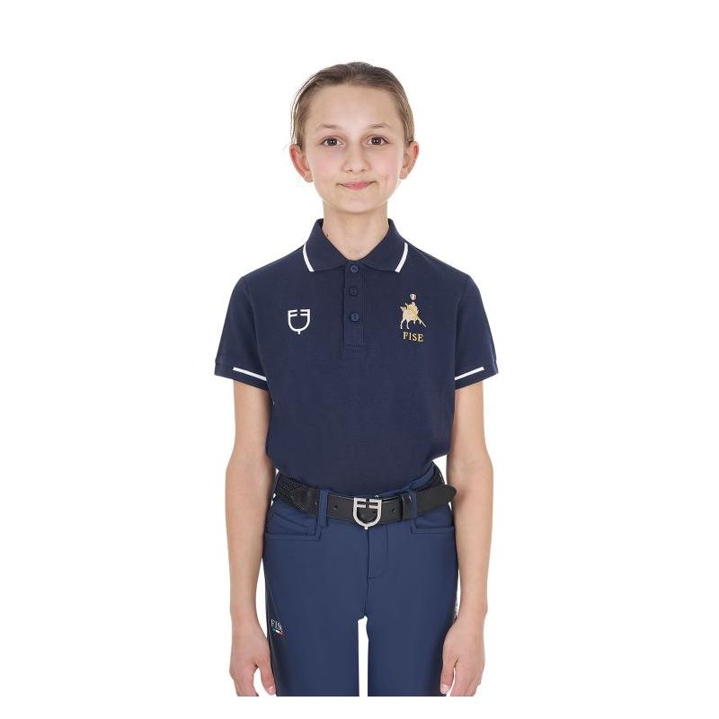 Polo Unisex Bambini In Tessuto Tecnico Equestro X Fise