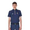 Polo Uomo Da Allenamento Zip Tricolore Equestro X Fise