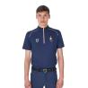 Polo Uomo Da Allenamento Zip Tricolore Equestro X Fise