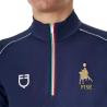 Polo Uomo Da Allenamento Zip Tricolore Equestro X Fise