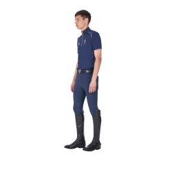 Polo Uomo Da Allenamento Zip Tricolore Equestro X Fise