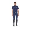 Polo Uomo Da Allenamento Zip Tricolore Equestro X Fise