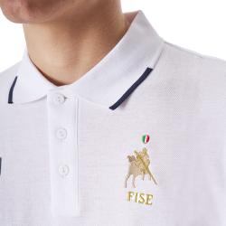 Polo Uomo Da Allenamento Tre Bottoni Equestro X Fise