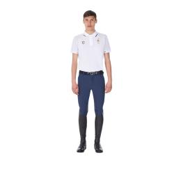 Polo Uomo Da Allenamento Tre Bottoni Equestro X Fise