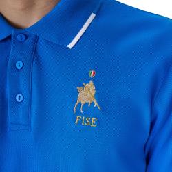 Polo Uomo Da Allenamento Tre Bottoni Equestro X Fise