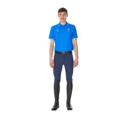 Polo Uomo Da Allenamento Tre Bottoni Equestro X Fise