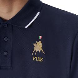 Polo Uomo Da Allenamento Tre Bottoni Equestro X Fise