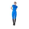 Polo Donna Da Allenamento Zip Tricolore Equestro X Fise