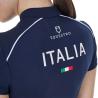 Polo Donna Da Allenamento Zip Tricolore Equestro X Fise