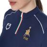 Polo Donna Da Allenamento Zip Tricolore Equestro X Fise