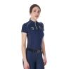 Polo Donna Da Allenamento Zip Tricolore Equestro X Fise