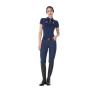 Polo Donna Da Allenamento Zip Tricolore Equestro X Fise