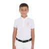 Boys' Four-Button Competition Polo Shirt Equestro X Fise
