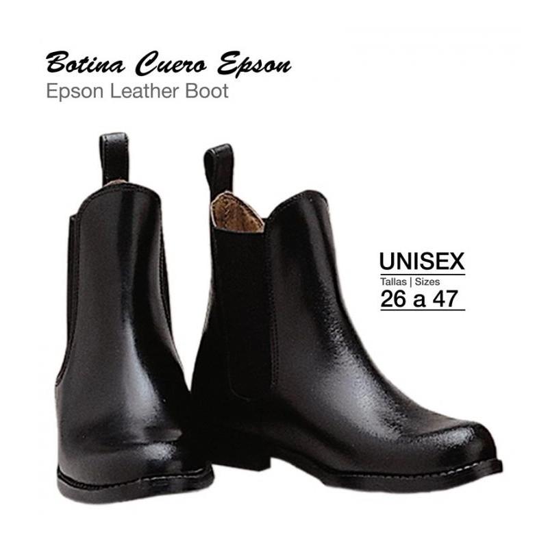  Botina Cuero Epson Negro
