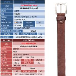 Cinturón Piel Y/O Sport Hombre 11/40