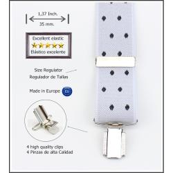 Tirantes De Vestir Blanco Hombre 3815/35 05 Bla