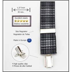 Tirantes De Vestir Gris Hombre 3893/35 03 Ne