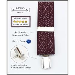 Tirantes De Vestir Burdeos Hombre 3128/35