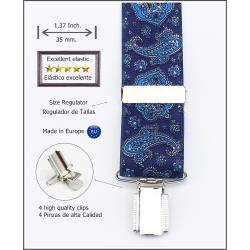 Tirantes De Vestir Azul Hombre 3698/35