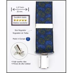 Tirantes De Vestir Azul Hombre 3725/35-03 Az