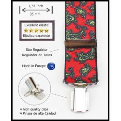 Tirantes De Vestir Rojo Hombre 3587/35