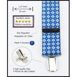 Tirantes De Vestir Celeste Hombre 3687/35