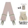 Tirantes De Vestir Lisos Hombre 5015/35 (4 Pinzas Superior)