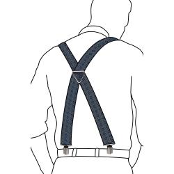 Tirantes De Vestir Lisos Hombre 5015/35 (4 Pinzas Superior)