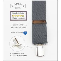 Tirantes De Vestir Gris Hombre 3889/35