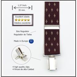 Tirantes De Vestir Burdeos Hombre 3911/35 30 Bu