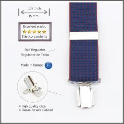 Tirantes De Vestir Azul Hombre 3923/35 05 Az-Bu