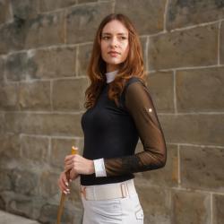 Camiseta De Concurso Cavalliera Signature Sleeves Sin Forro Para Mujer, Manga Larga