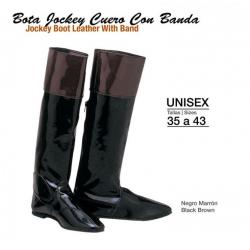  Bota Jockey Cuero Con Banda