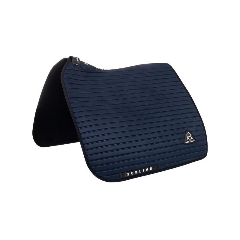 Stripe Suede Dressage Saddle Pad W/Square Back Corner