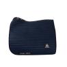 Stripe Suede Dressage Saddle Pad W/Square Back Corner