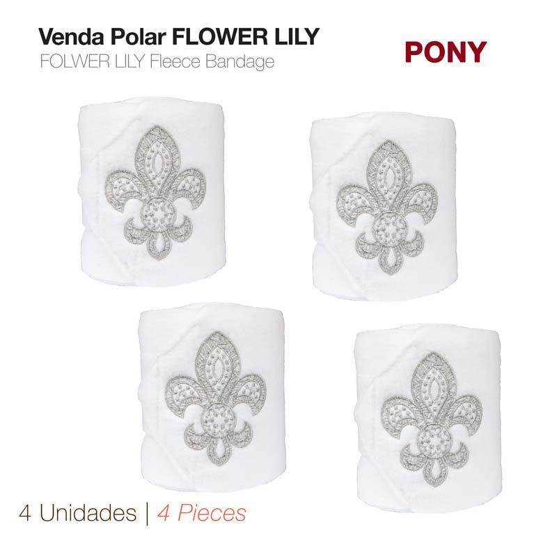 Venda Polar Flower Lily 4 Unidades Blanco