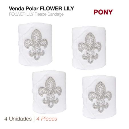 Venda Polar Flower Lily 4 Unidades Blanco