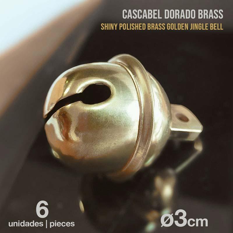 Cascabel Dorado Brass 6 Unidades