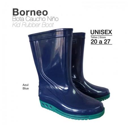  Bota Caucho Niño Borneo Azul