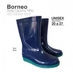  Bota Caucho Niño Borneo Azul
